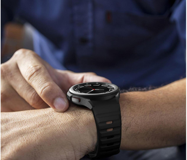 Tech-Protect Silicone Line do Galaxy Watch 4 / 5 / 5 Pro / 6 / 7 / FE Bla - 1290112 - zdjęcie 4
